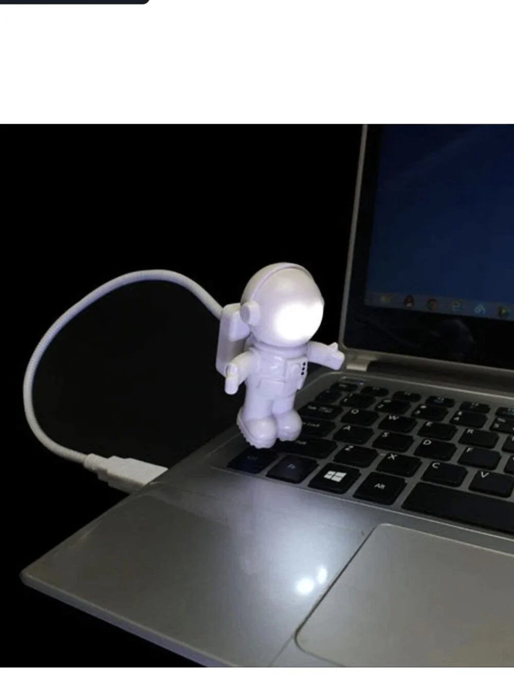 USB Astro-Light Astronaut USB LED Lamp - White